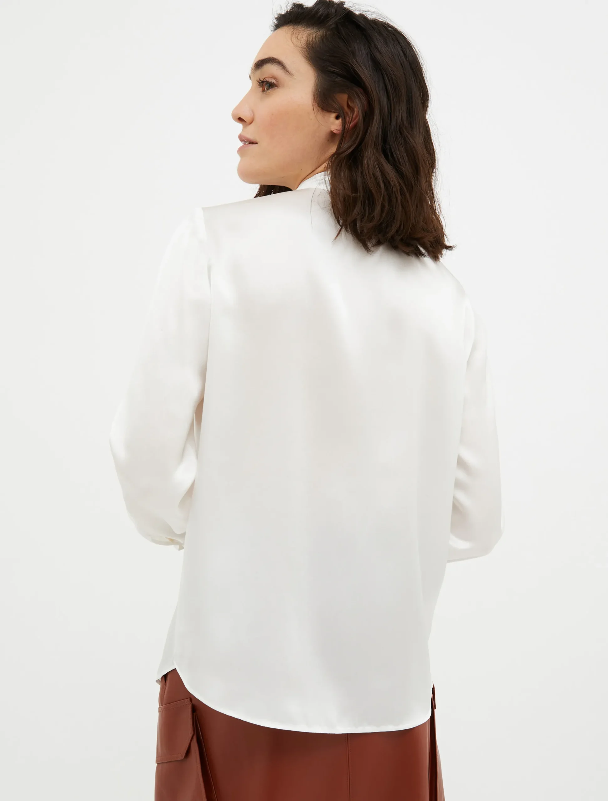 Silk-satin shirt