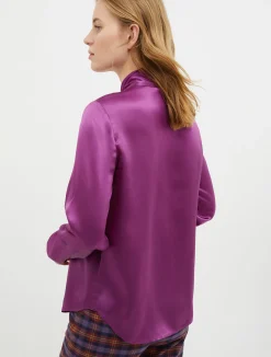 Silk-satin shirt