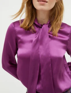 Silk-satin shirt