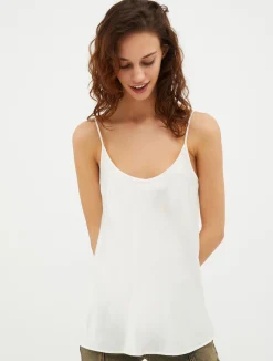 Silk-satin top