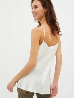 Silk-satin top