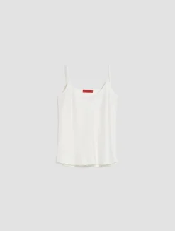 Silk-satin top
