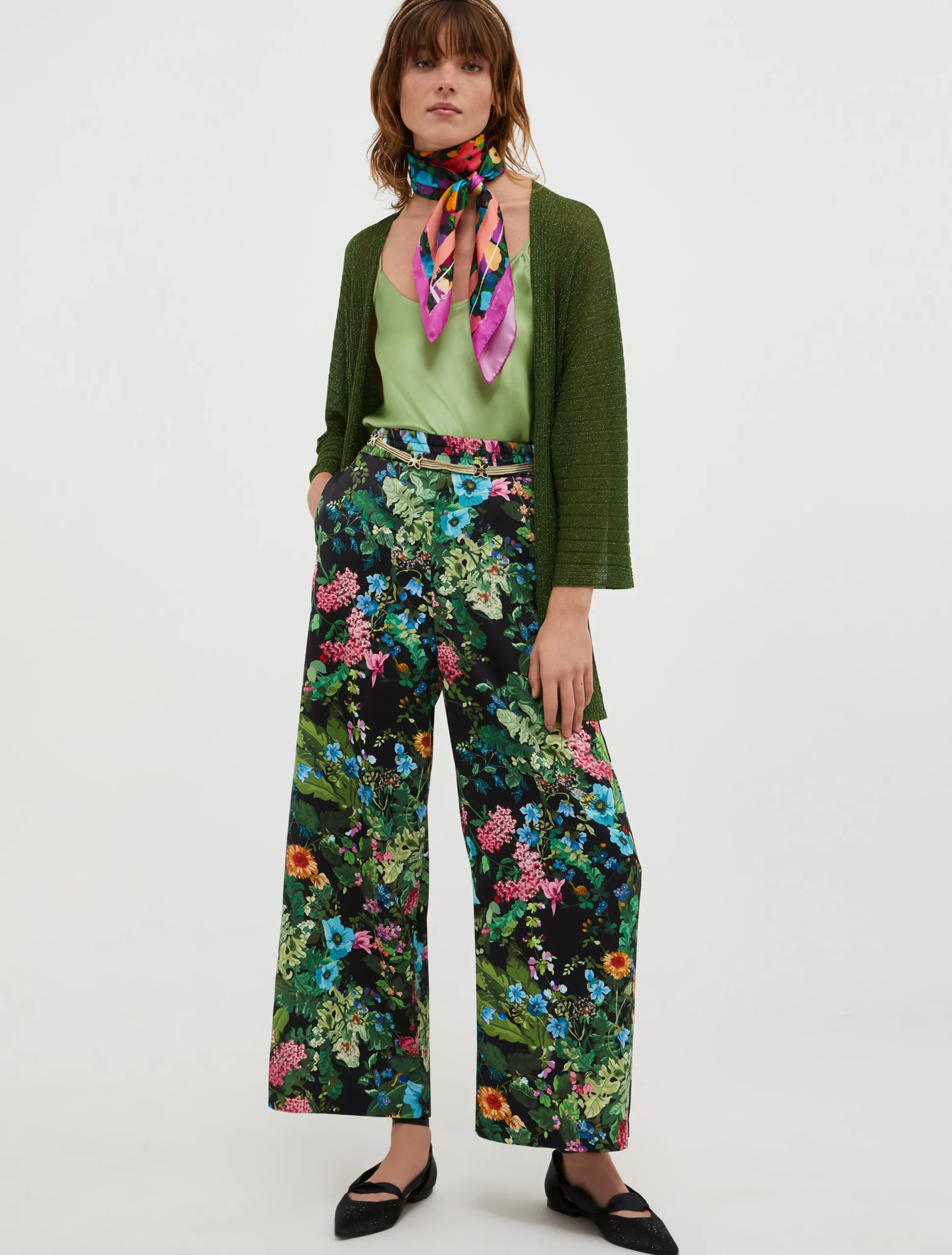 Silk-satin top