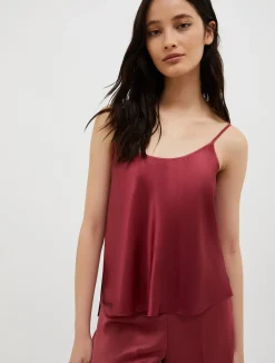 Silk-satin top
