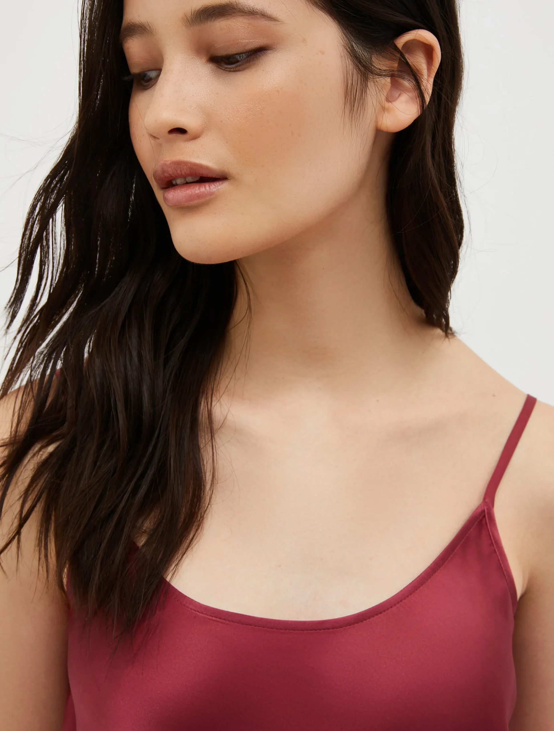 Silk-satin top