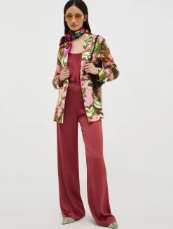 Silk-satin top