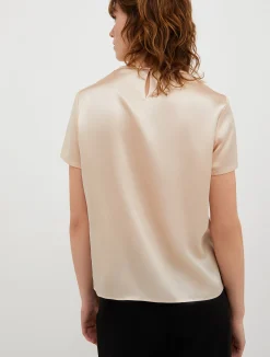 Silk-satin T-shirt