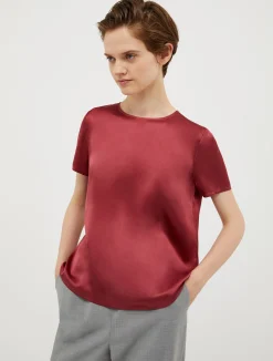 Silk-satin T-shirt