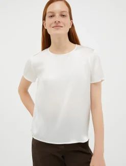 Silk-satin T-shirt