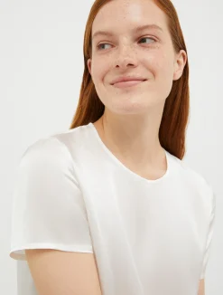 Silk-satin T-shirt