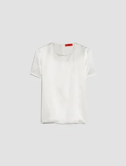 Silk-satin T-shirt