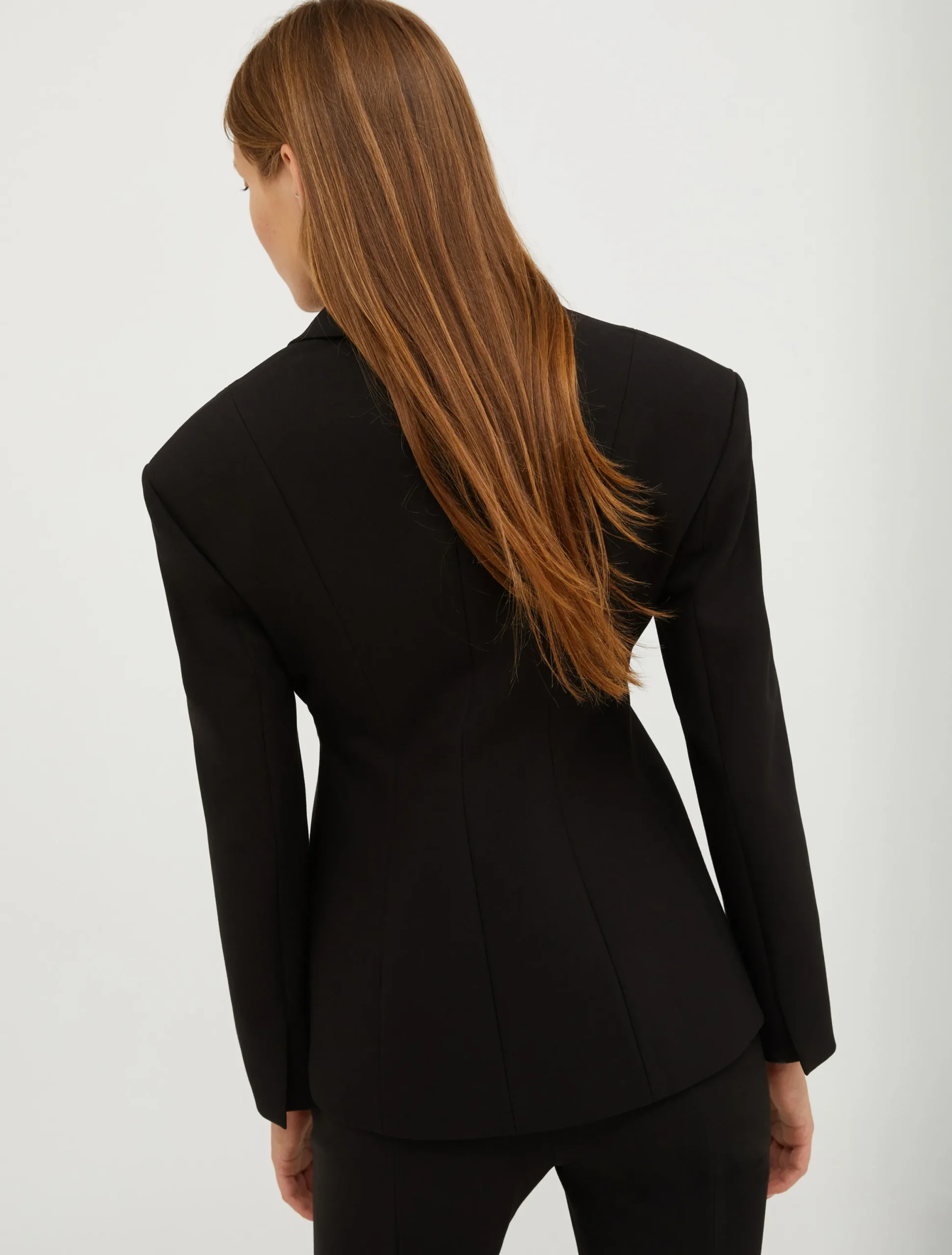 Single-breasted canvas blazer