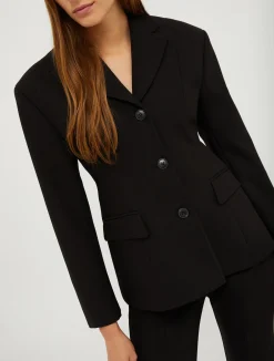 Single-breasted canvas blazer