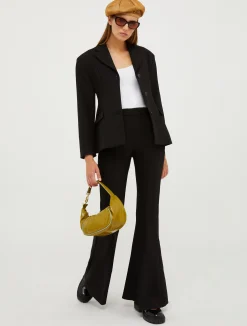 Single-breasted canvas blazer