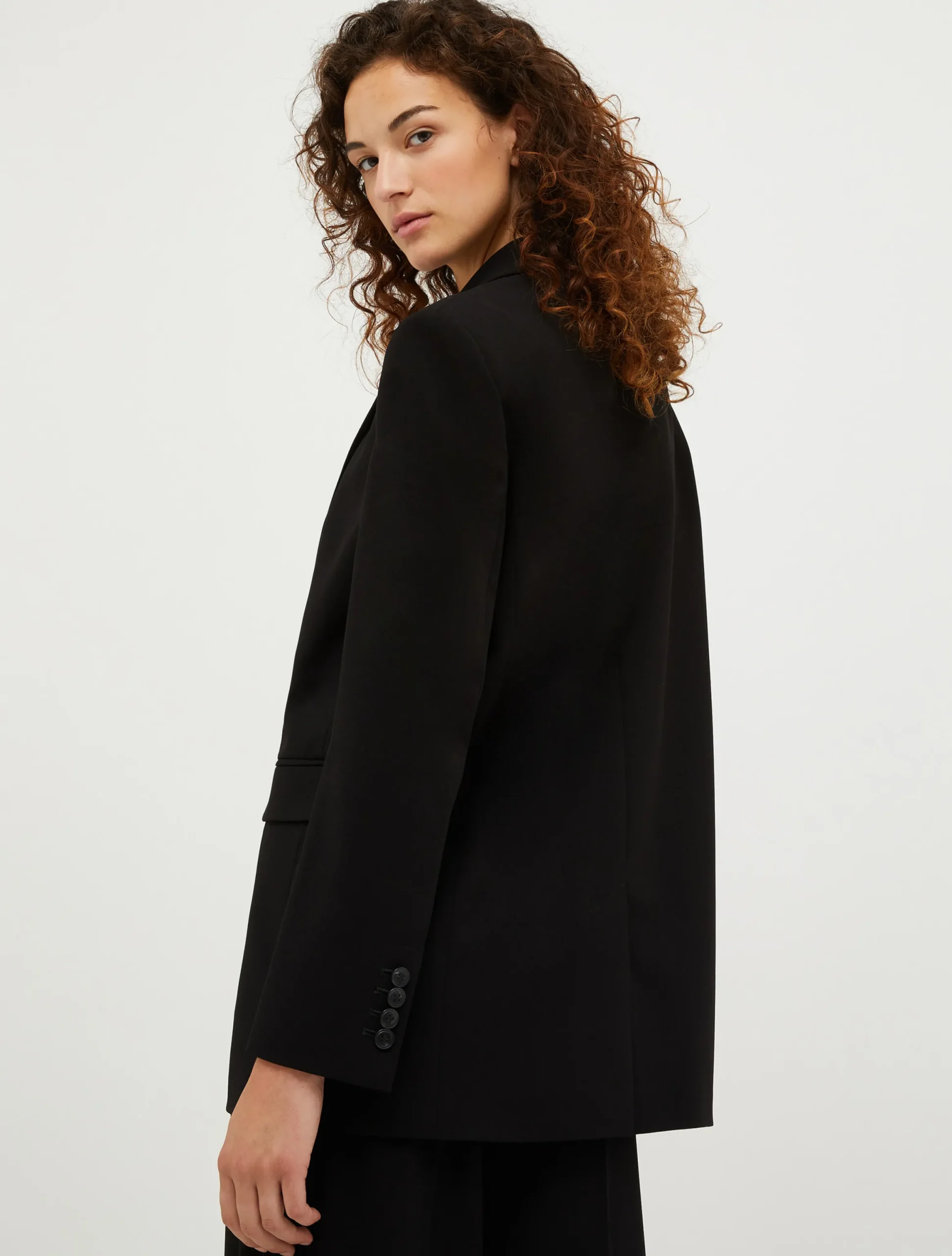 Single-breasted crêpe blazer