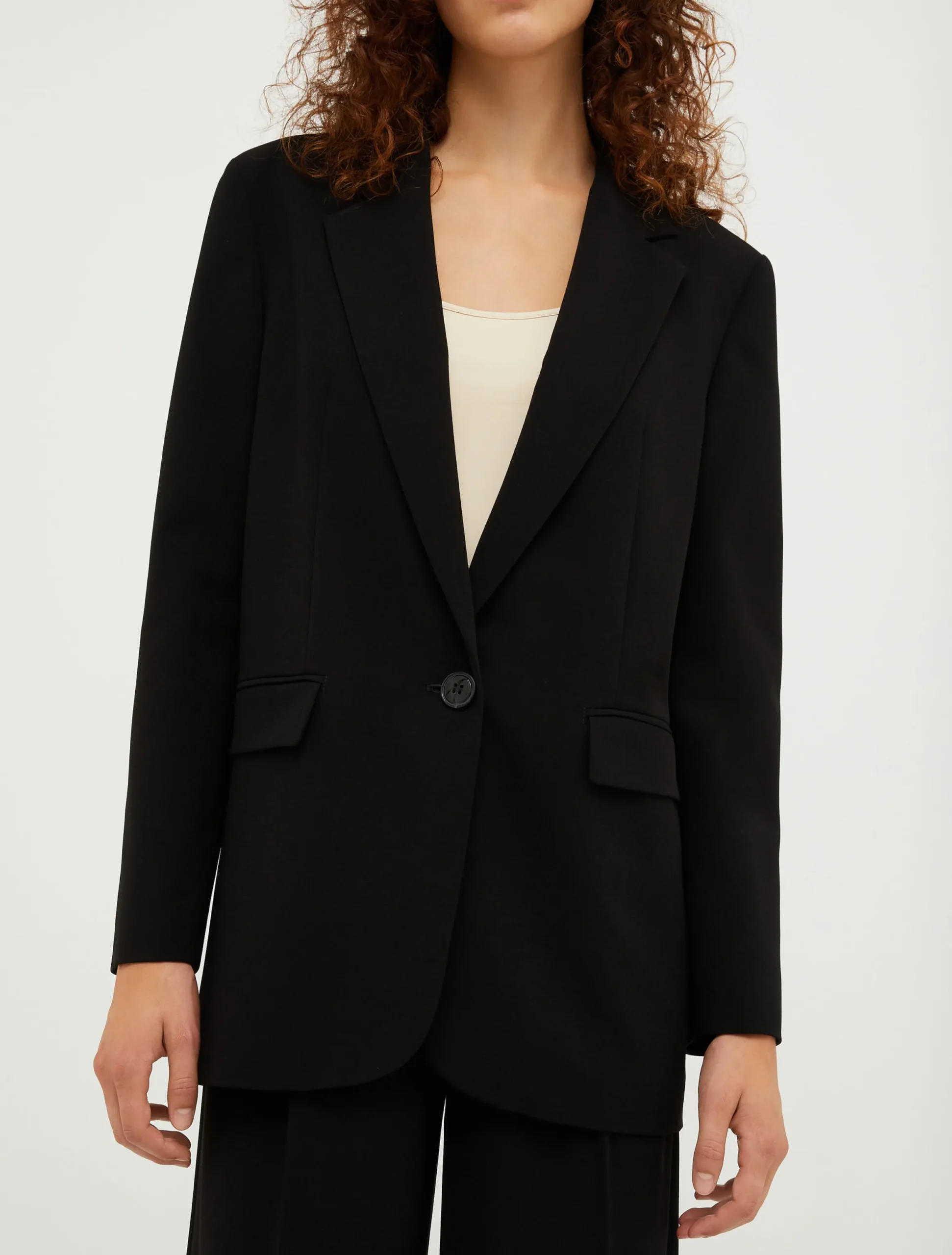 Single-breasted crêpe blazer