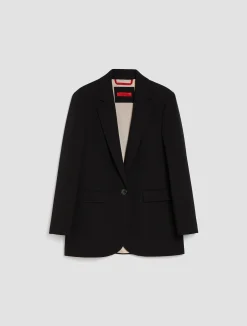 Single-breasted crêpe blazer
