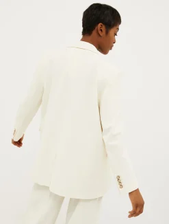 Single-breasted crêpe blazer