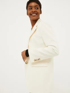 Single-breasted crêpe blazer