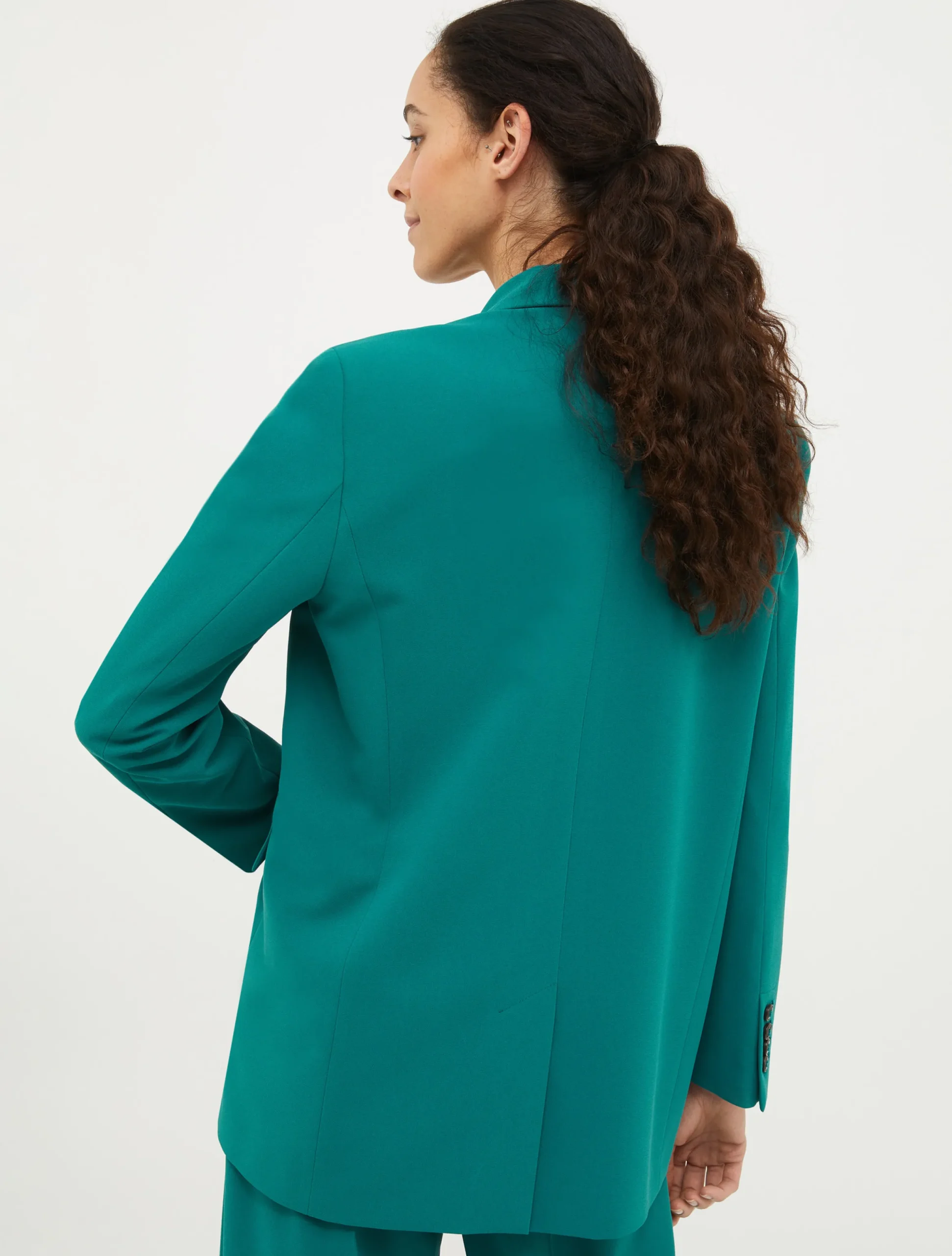Single-breasted crêpe blazer