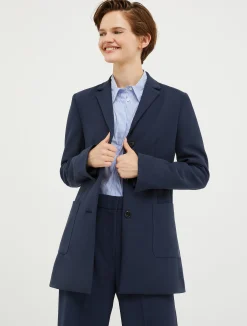 Single-breasted longline blazer