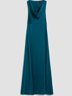 Sleeveless satin maxi dress
