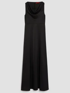 Sleeveless satin maxi dress