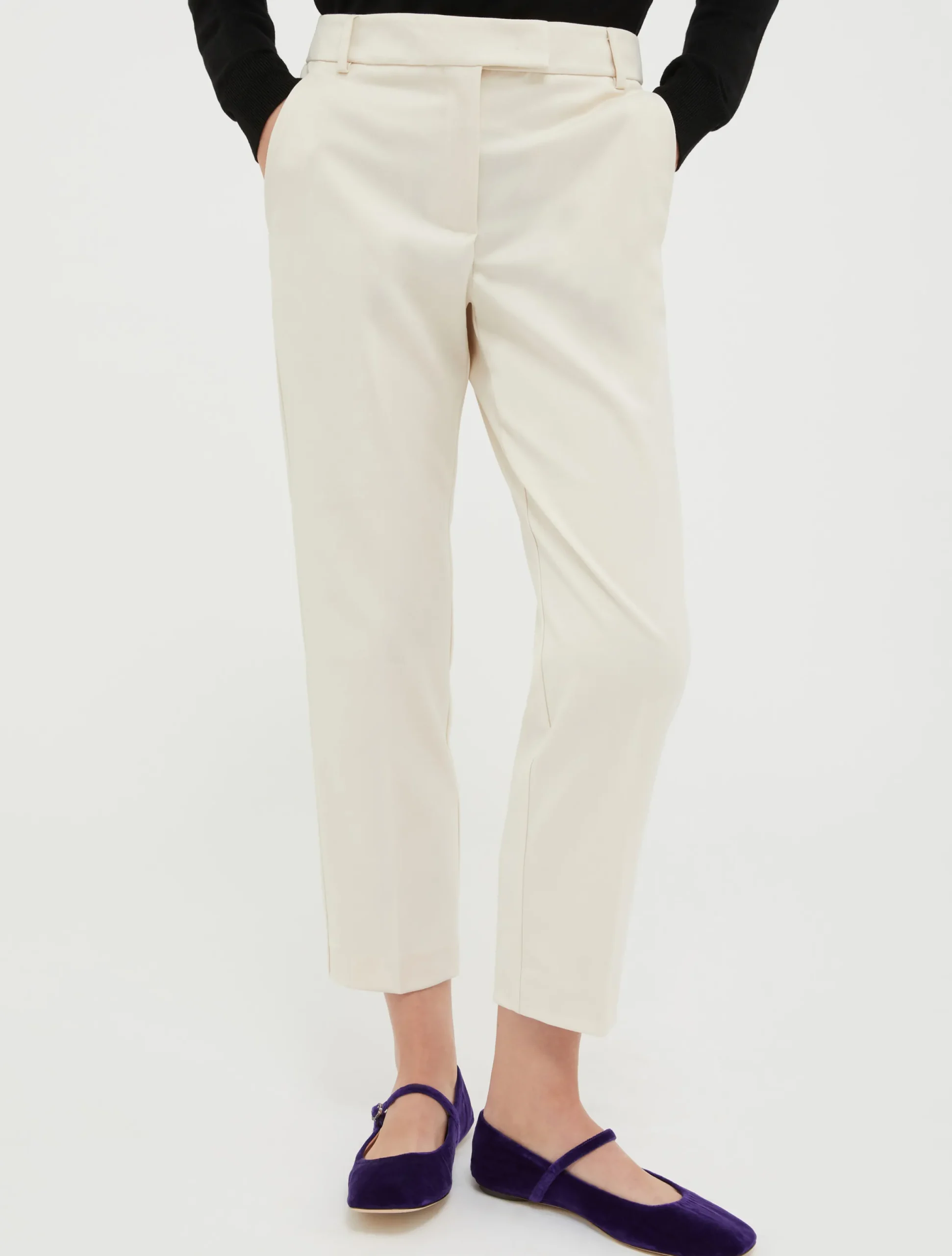 Slim flannel trousers
