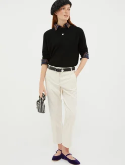Slim flannel trousers