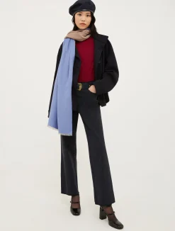 Slim-fit boat-neck jumper