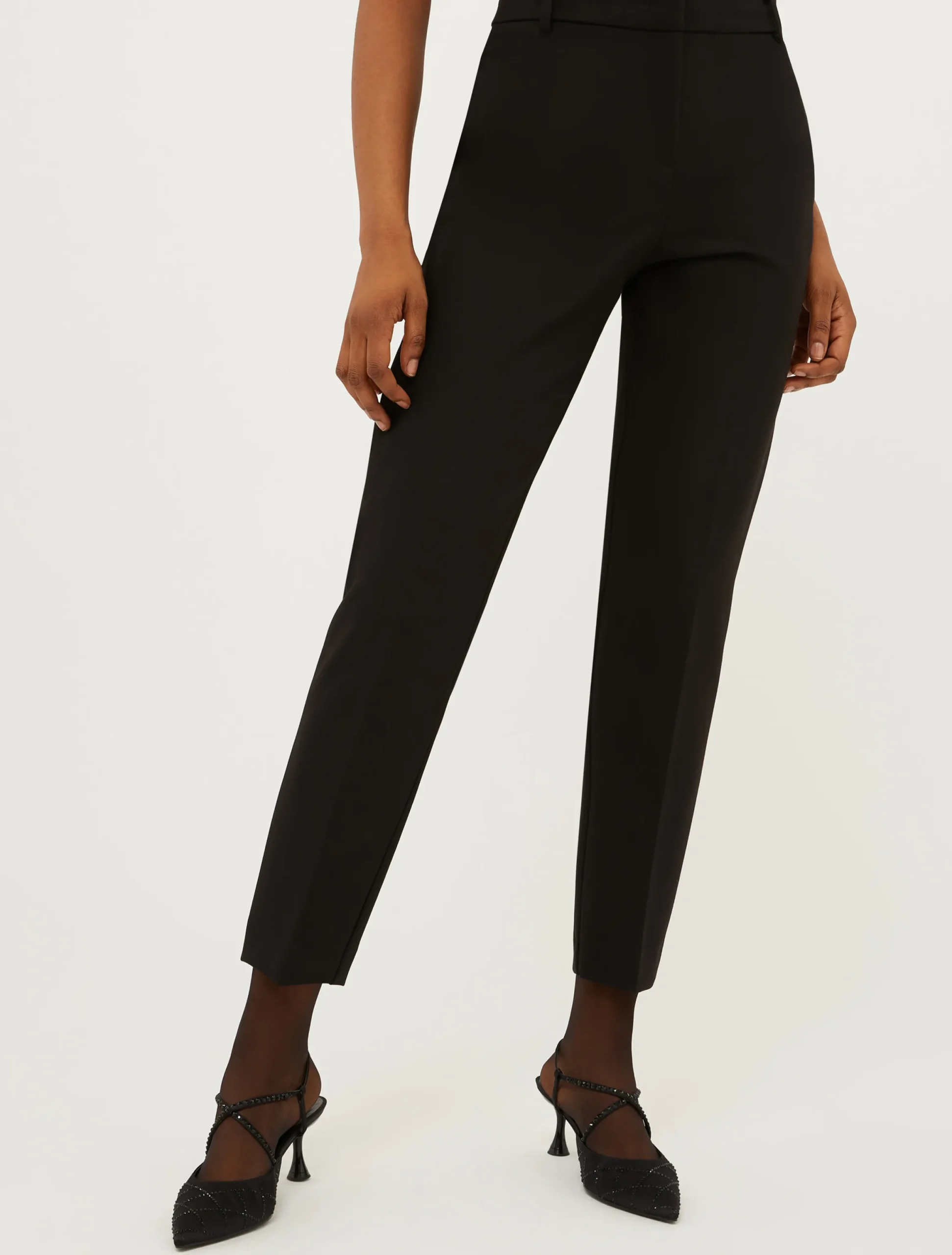 Slim-fit canvas trousers