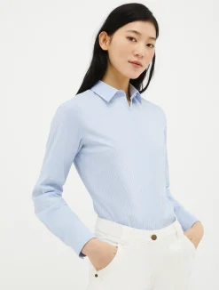 Slim-fit cotton poplin shirt