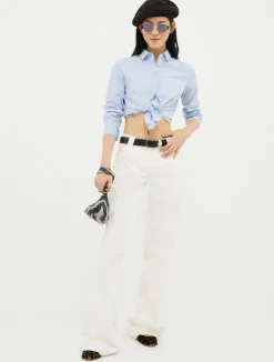 Slim-fit cotton poplin shirt