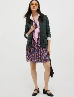 Slim-fit leather jacket