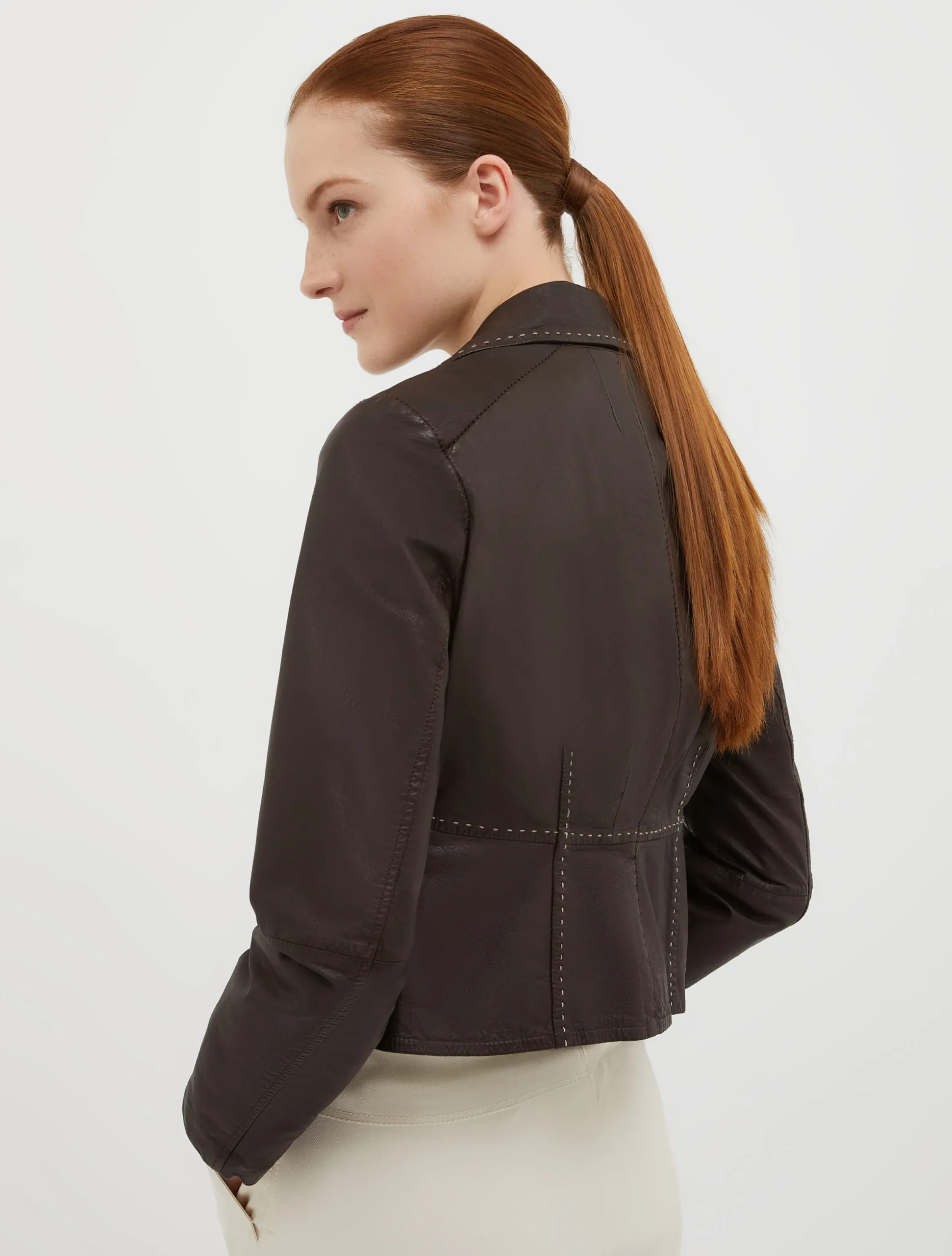 Slim-fit nappa-leather jacket