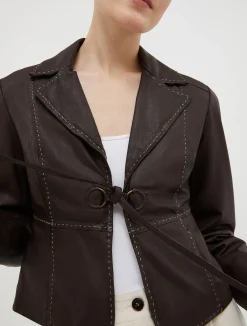 Slim-fit nappa-leather jacket