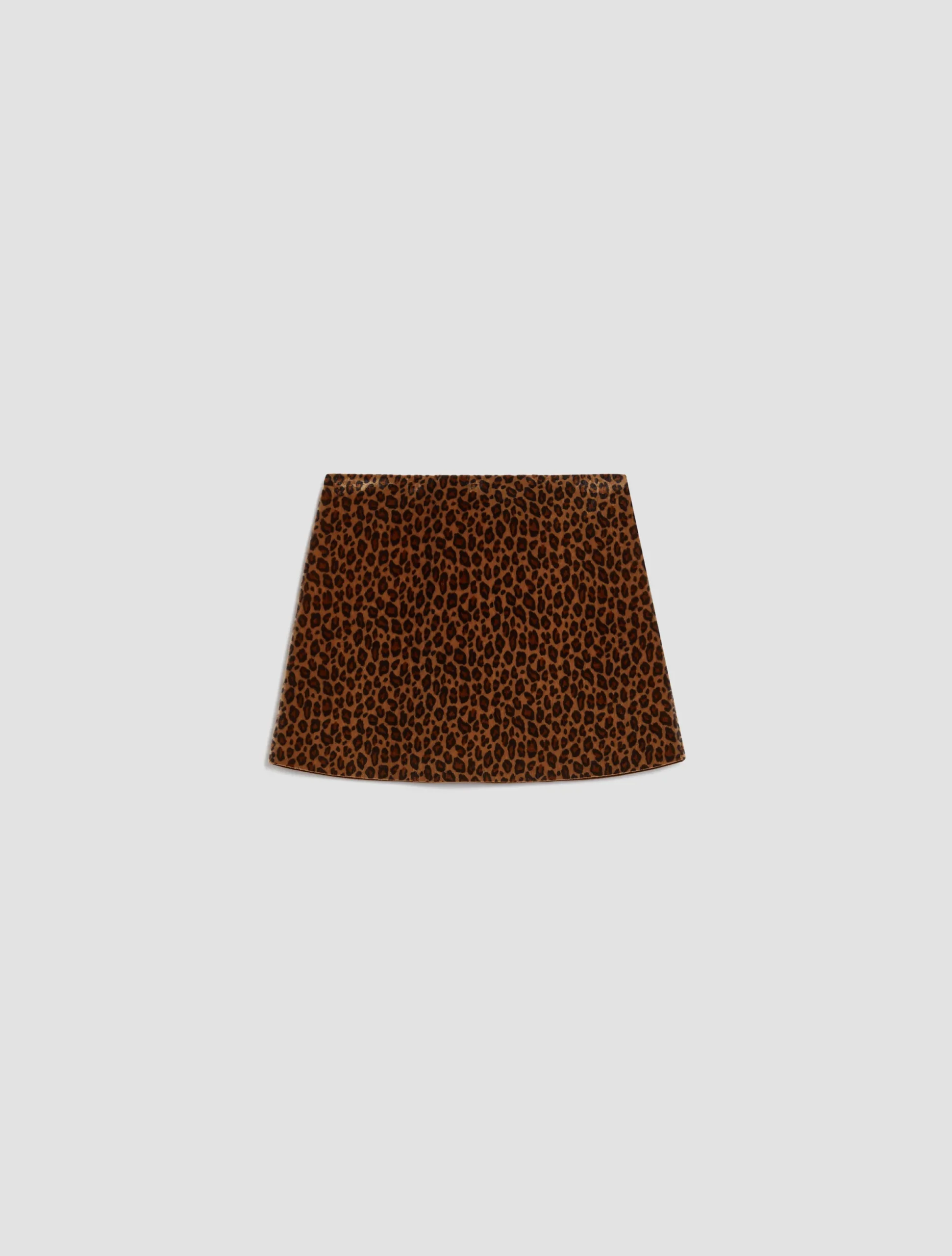 Spotted flared mini skirt
