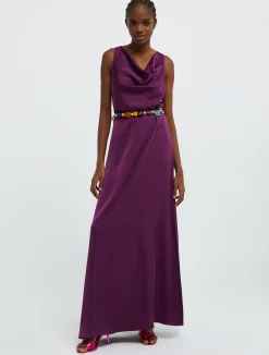 Stone-embellished chain belt