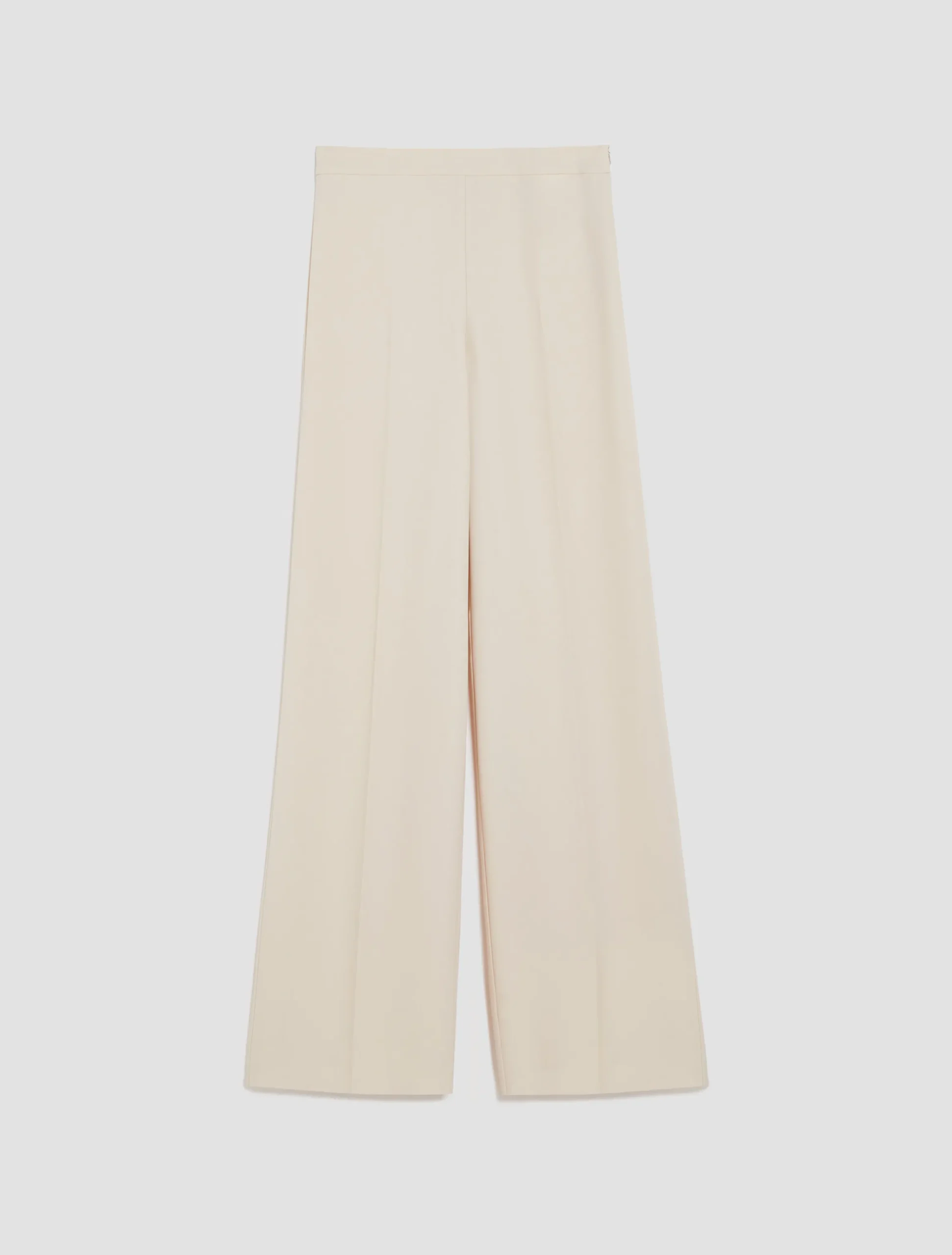 Straight-cut satin trousers