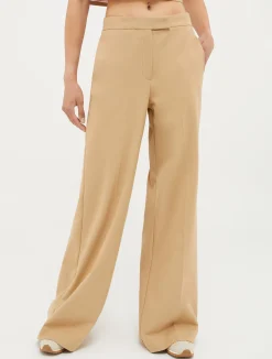 Straight-cut wide-leg trousers
