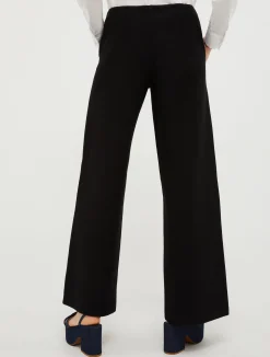 Straight-leg jersey-twill trousers