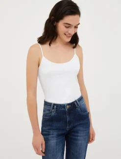 Stretch-jersey vest top