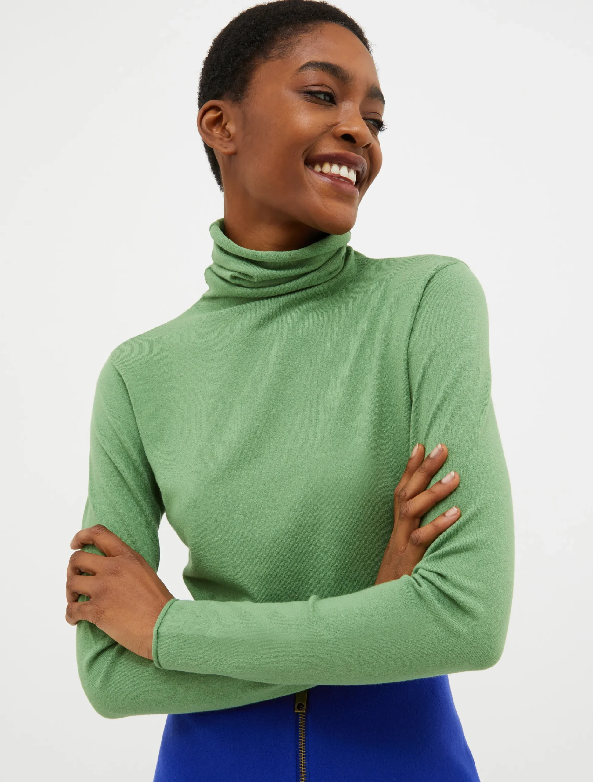 Stretchy turtleneck top
