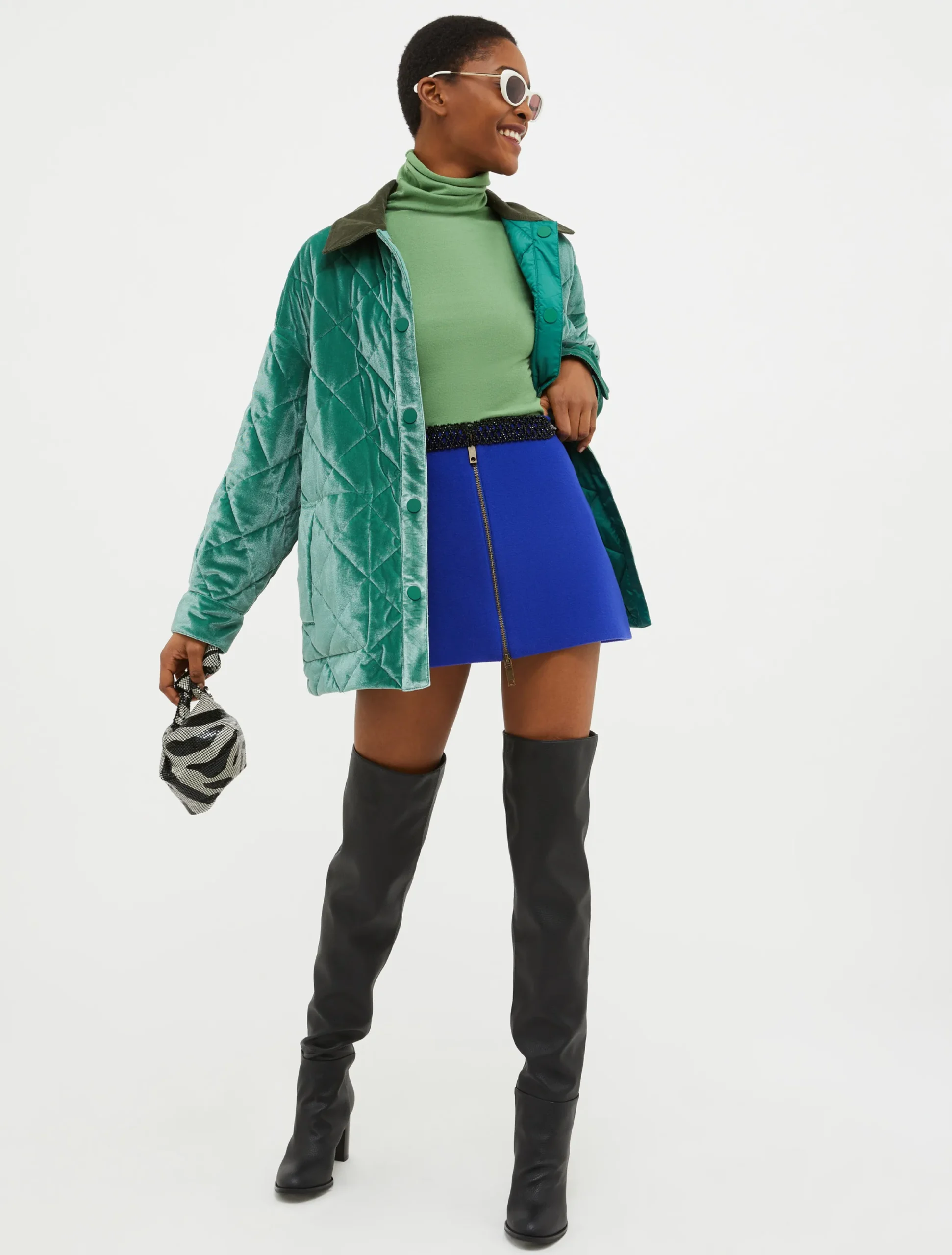 Stretchy turtleneck top