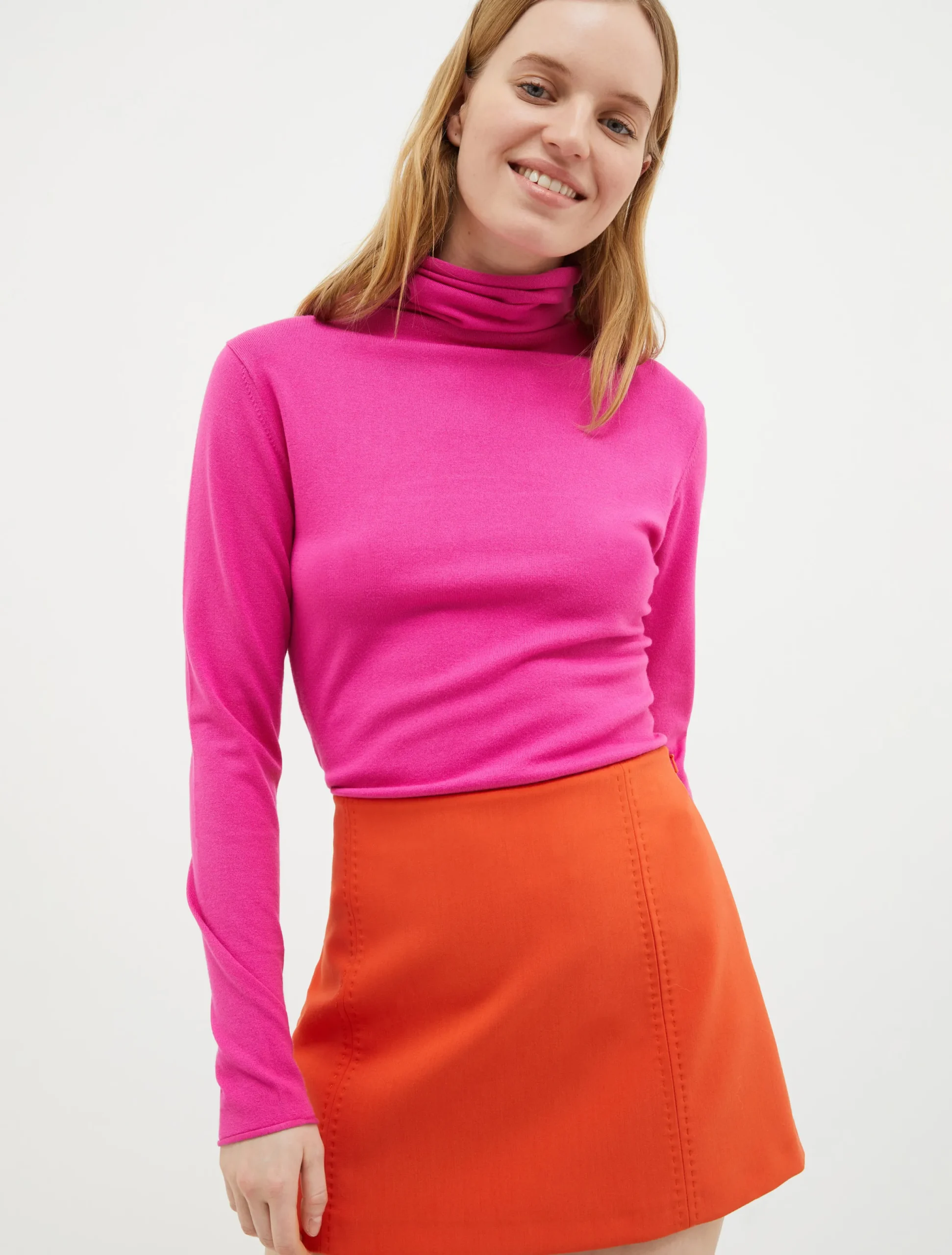 Stretchy turtleneck top