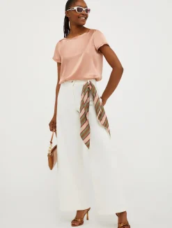 Striped cotton scarf