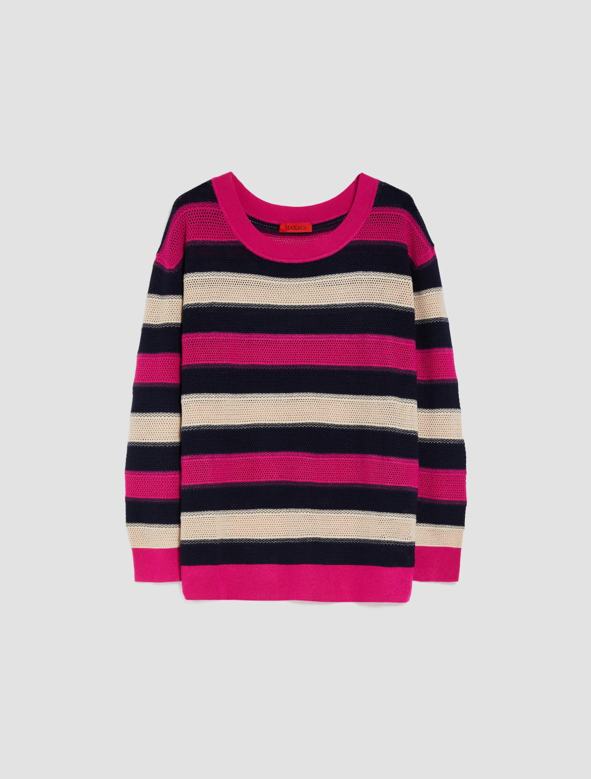 Striped openwork jumper