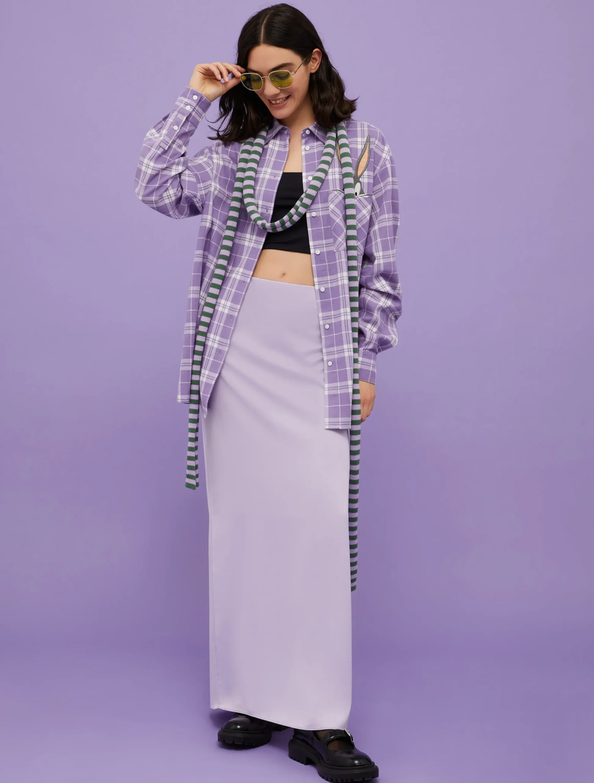 Striped scarf MAX&Co. with Looney Tunes