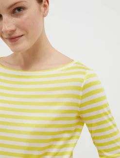 Striped silk-jersey T-shirt