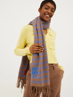Striped wool stole